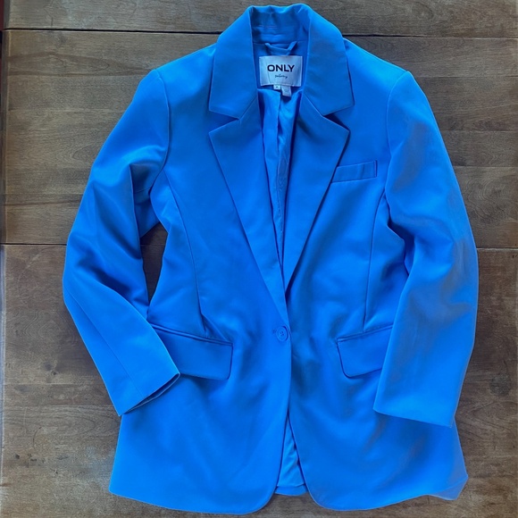 Only Tailoring Cornflower Blue Oversized Blazer - Picture 1 of 4